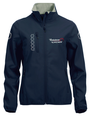 veste ambulancière softshell LG1 bleu marine